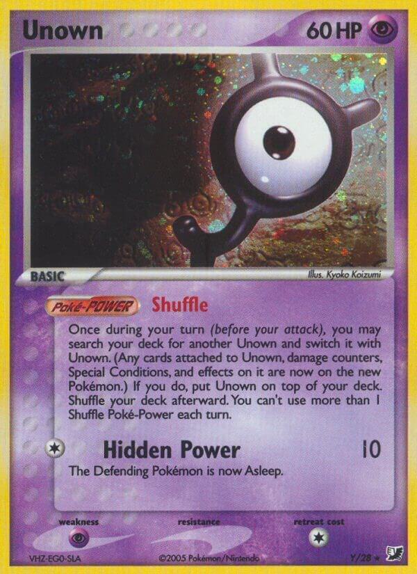 Unown (Y) Y/28 - EX Unseen Forces