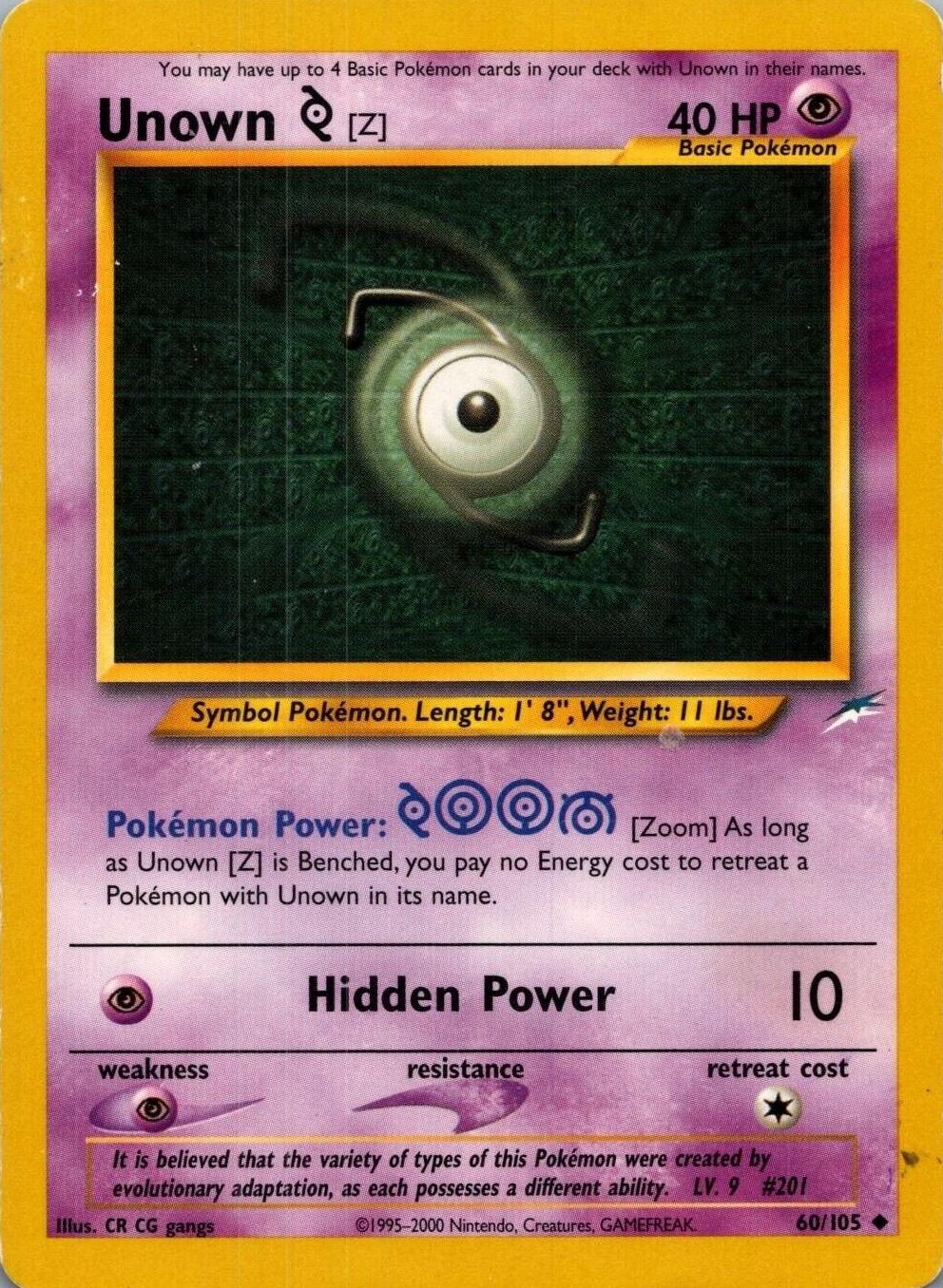 Unown Z 60/105 - Neo Destiny