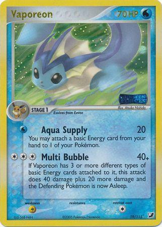Vaporeon 19/115 - EX Unseen Forces