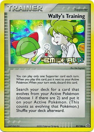 Wally's Training 85/106 - EX Emerald