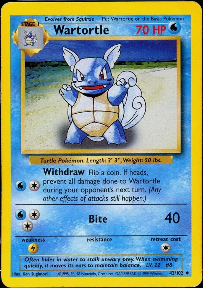 Wartortle 42/102 - Base Set