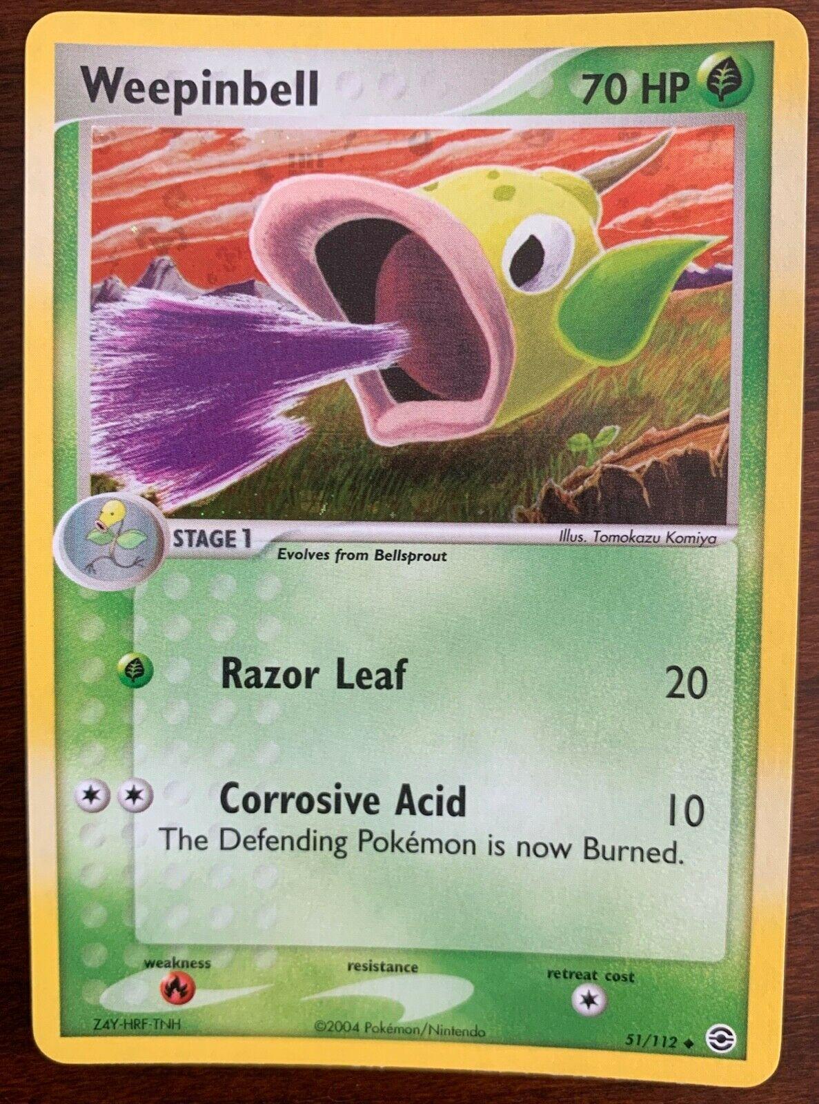 Weepinbell 51/112 - EX Fire Red & Leaf Green