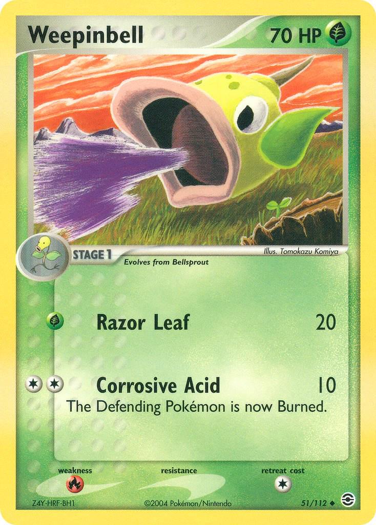 Weepinbell 51/112 - EX Fire Red & Leaf Green