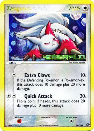 Zangoose 21/106 - EX Emerald