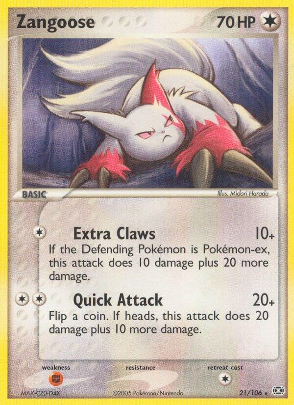 Zangoose 21/106 - EX Emerald