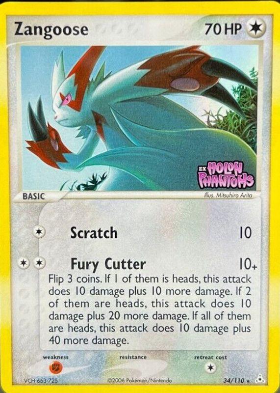 Zangoose 34/110 - EX Holon Phantoms