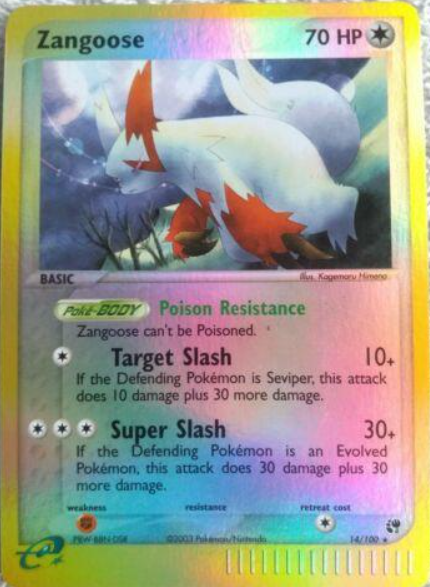 Zangoose 14/100 - EX Sandstorm