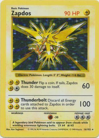 Zapdos 16/102 - Base Set